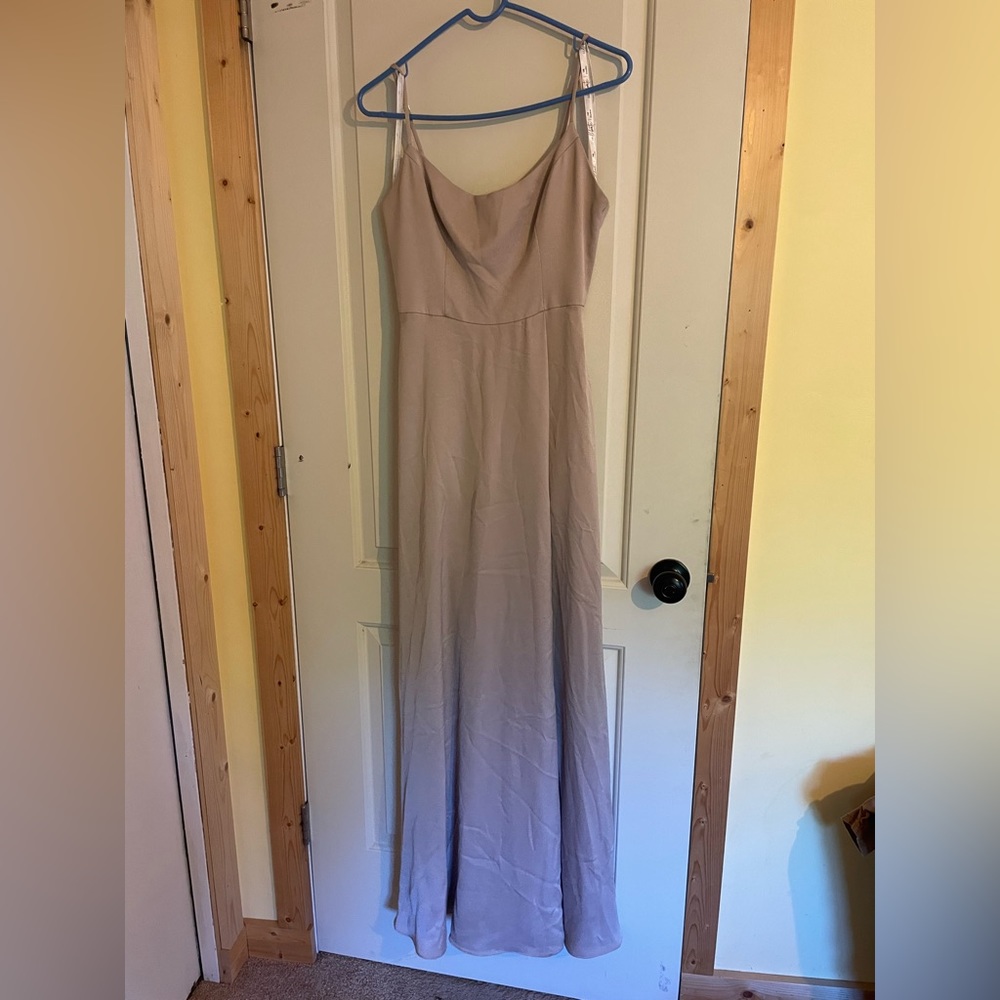 David’s Bridal Bridesmaids Dress: Long Scoop Neck w/adjustable Spaghetti Straps